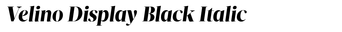 Velino Display Black Italic